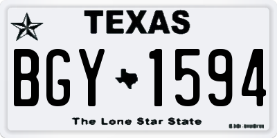 TX license plate BGY1594