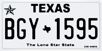 TX license plate BGY1595