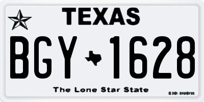 TX license plate BGY1628