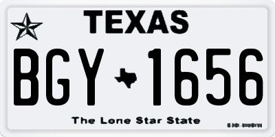 TX license plate BGY1656