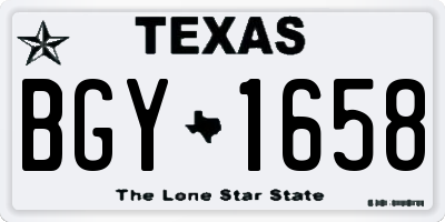 TX license plate BGY1658