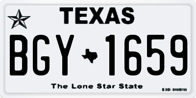 TX license plate BGY1659
