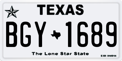 TX license plate BGY1689