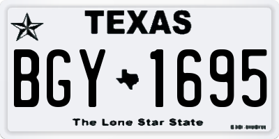 TX license plate BGY1695