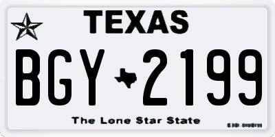 TX license plate BGY2199
