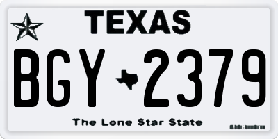 TX license plate BGY2379