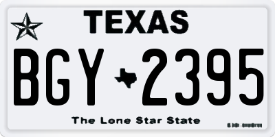 TX license plate BGY2395