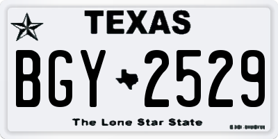 TX license plate BGY2529