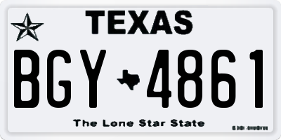 TX license plate BGY4861