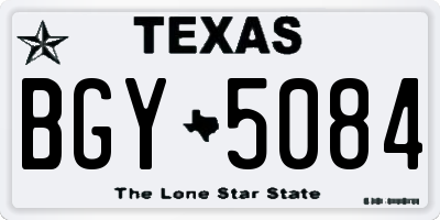 TX license plate BGY5084