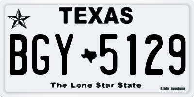 TX license plate BGY5129