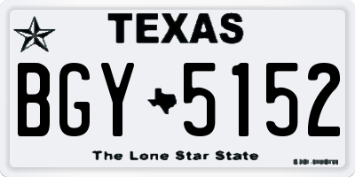 TX license plate BGY5152