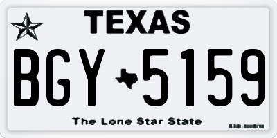 TX license plate BGY5159