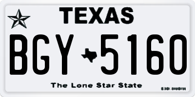TX license plate BGY5160