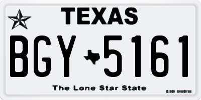 TX license plate BGY5161