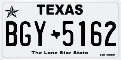 TX license plate BGY5162