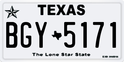 TX license plate BGY5171