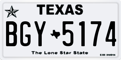 TX license plate BGY5174