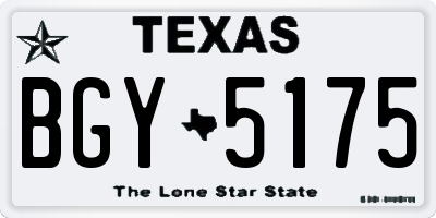 TX license plate BGY5175