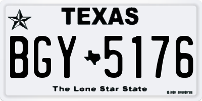 TX license plate BGY5176
