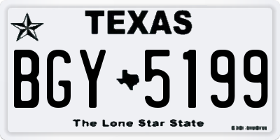 TX license plate BGY5199