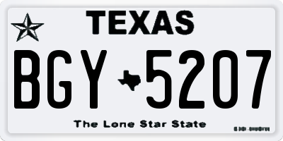 TX license plate BGY5207