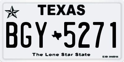 TX license plate BGY5271