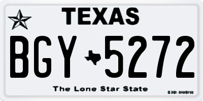 TX license plate BGY5272