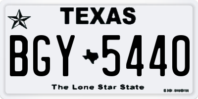 TX license plate BGY5440