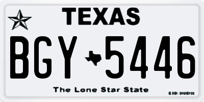 TX license plate BGY5446