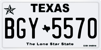 TX license plate BGY5570