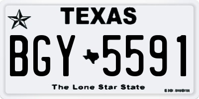 TX license plate BGY5591