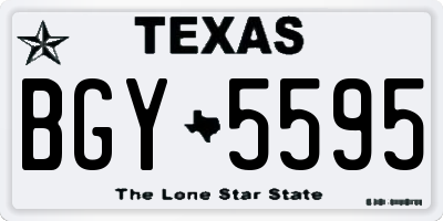 TX license plate BGY5595