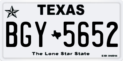 TX license plate BGY5652