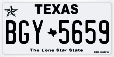 TX license plate BGY5659