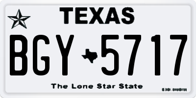 TX license plate BGY5717
