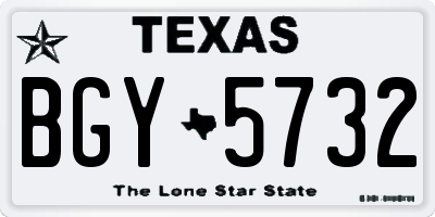 TX license plate BGY5732