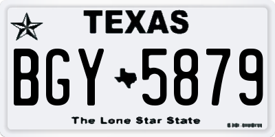 TX license plate BGY5879