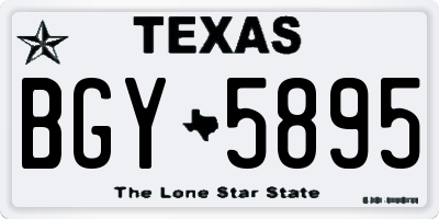 TX license plate BGY5895