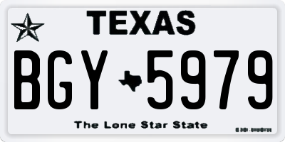 TX license plate BGY5979