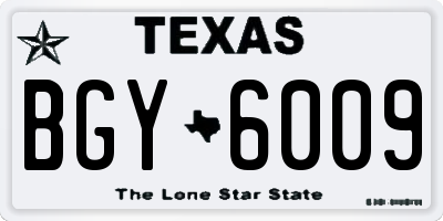 TX license plate BGY6009