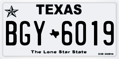 TX license plate BGY6019