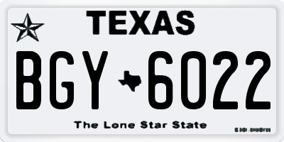TX license plate BGY6022
