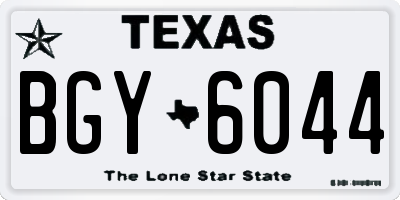 TX license plate BGY6044