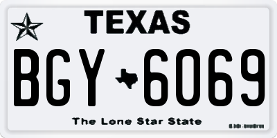 TX license plate BGY6069