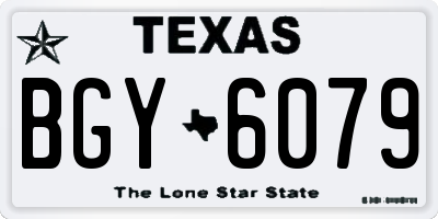 TX license plate BGY6079