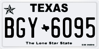 TX license plate BGY6095