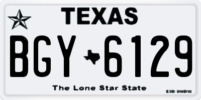 TX license plate BGY6129