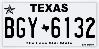TX license plate BGY6132