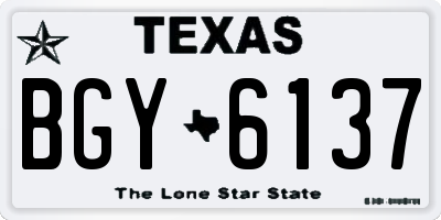 TX license plate BGY6137